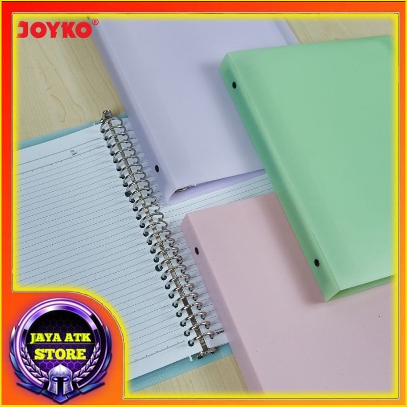 

Binder Note A5 Polos JOYKO MHPT - 516 Warna Pastel 20 Ring Soft Colour Cover