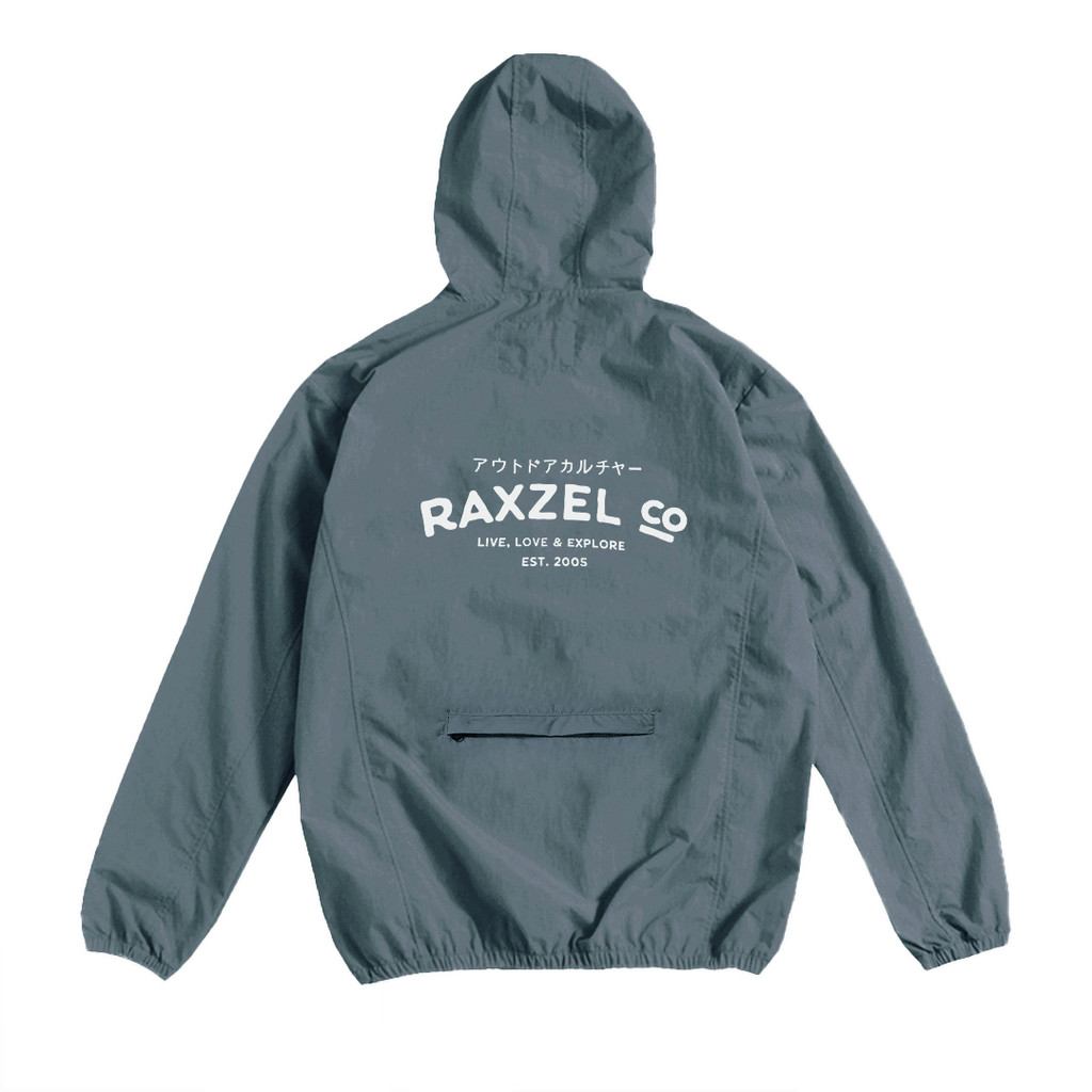 Raxzel Jaket Windbreaker Austin Grey 4L
