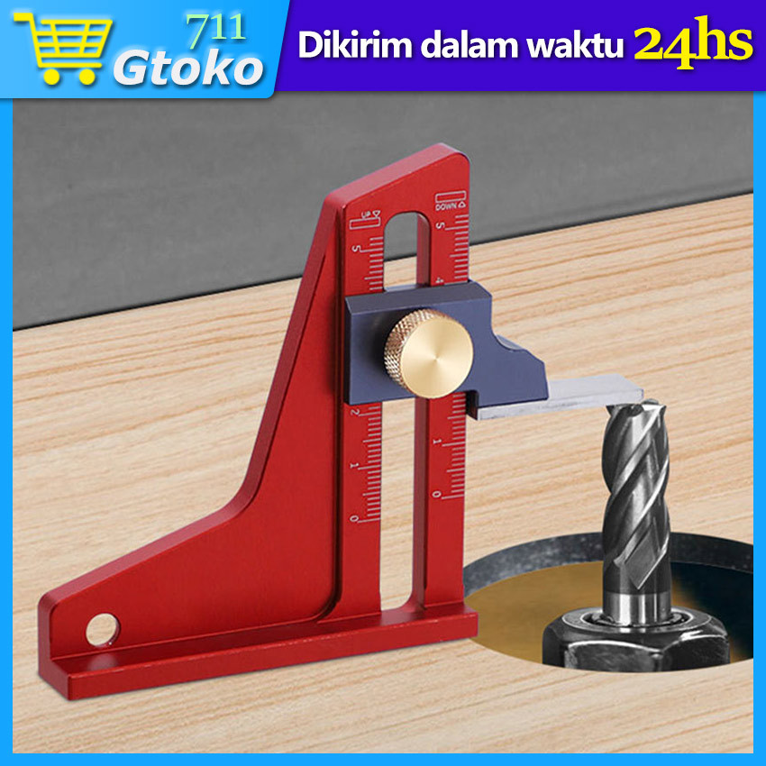 

Alat Ukur Ketinggian Mata Router Gergaji Penggaris Tenon Gauge Caliper Height Gauge Measurement Woodworking Tool Saw Table Adjustment Ruler Trimming Machine Adjustment