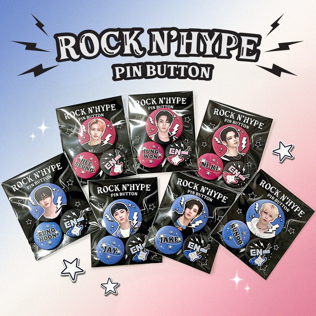 Rock N'Hype Pin Button Fanmade Jake Jay Sunoo Jungwon