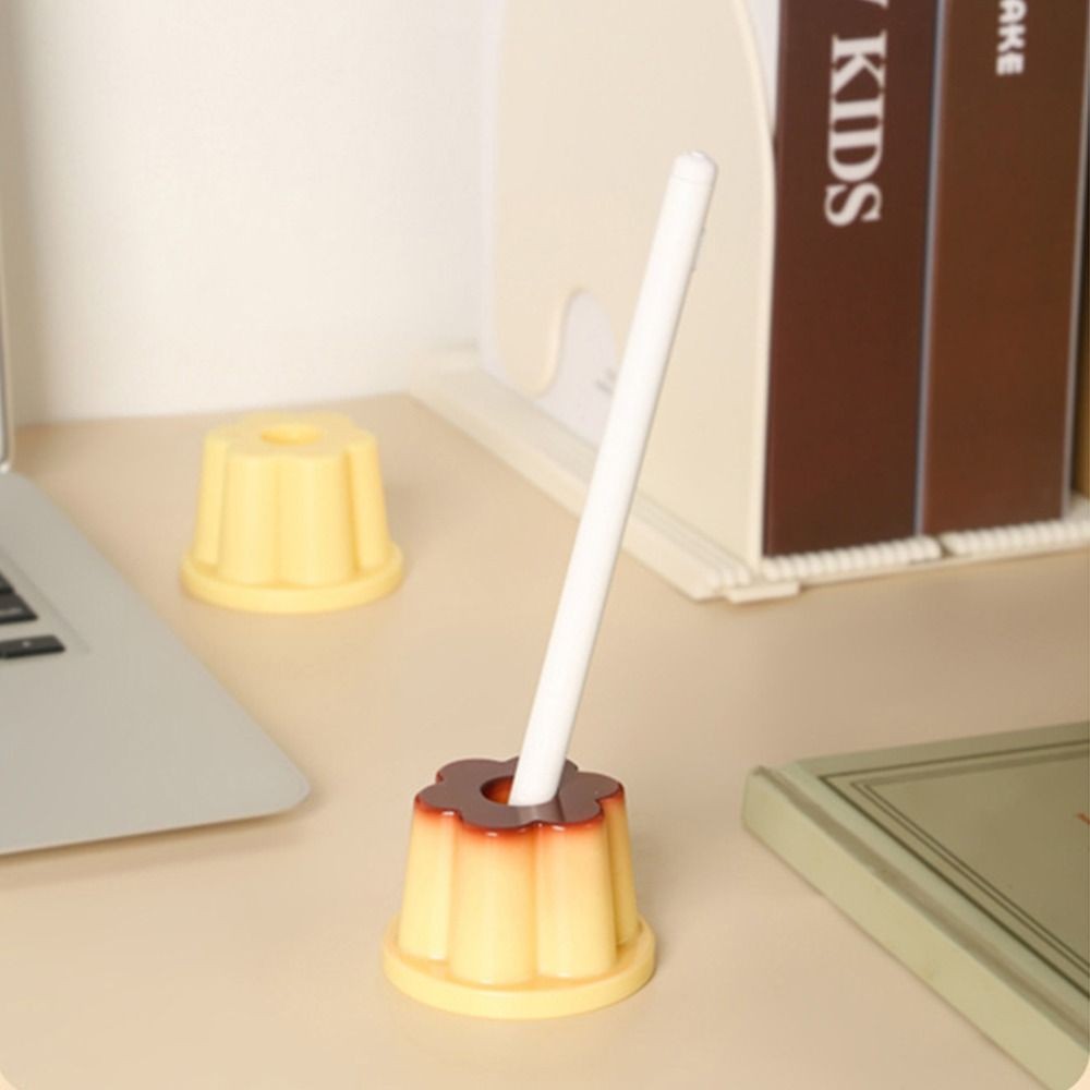 

Desktop Organizer Cream Pudding Pen Holder Stationery Box Desktop Storage Pencil Organizer Stationery Storage Pudding Shape