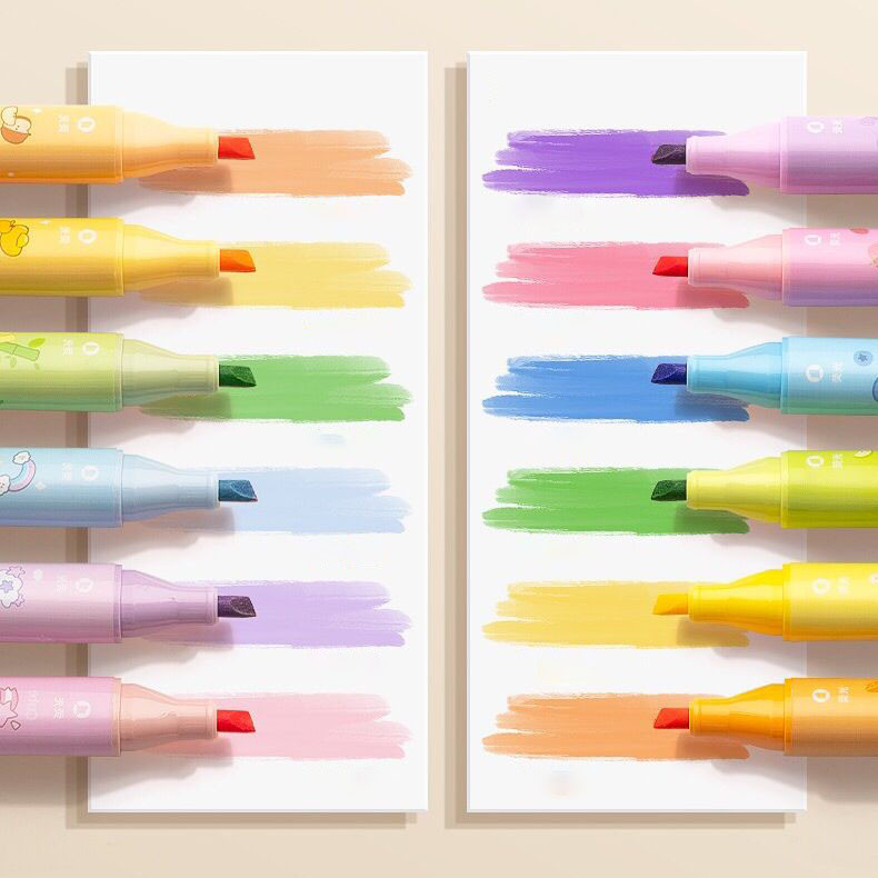 

D3W! [MILOLI] 6Pcs MULTI-PURPOSE ERASABLE HIGHLIGHTER Macaron Colour Pen Pensil Warna Series - D0077