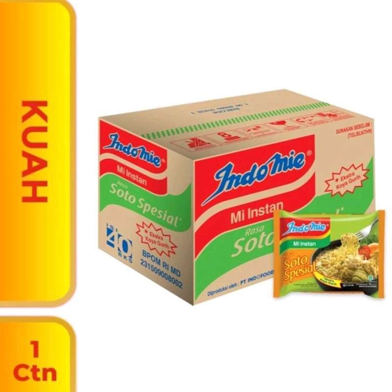 

Indomie Kuah Soto Spesial 1 Karton (40 pcs)