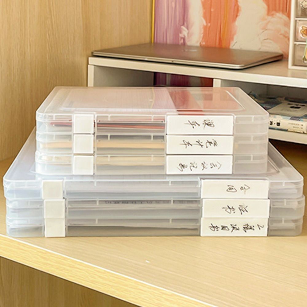 

1Pcs Sorting Folder Holder File Organizer Box A4 A5 Office Stationery A4 Paper Storage Box Plastic