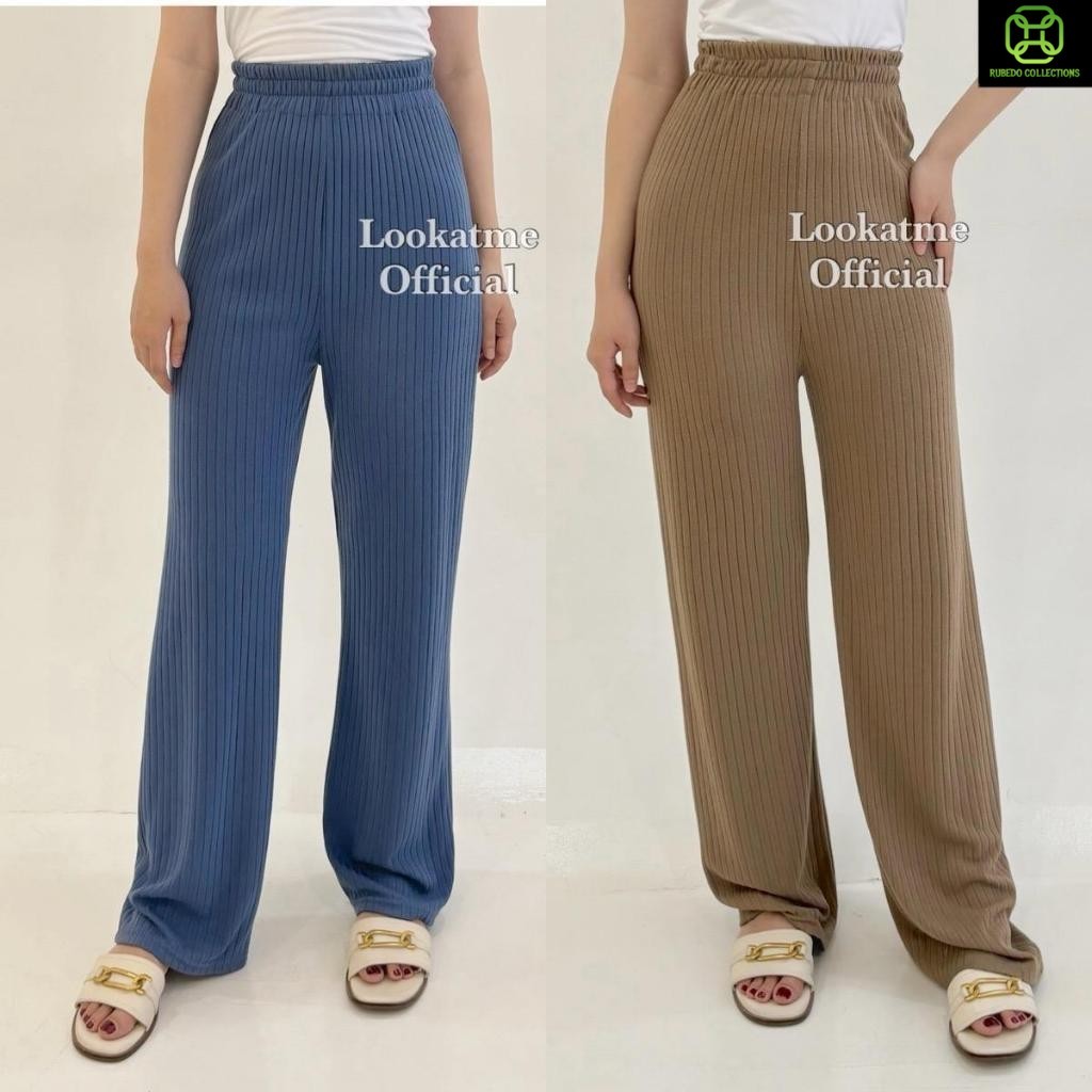 Lookatmeofficial • Celana Kulot Knit Kiyora Premium Long Pants