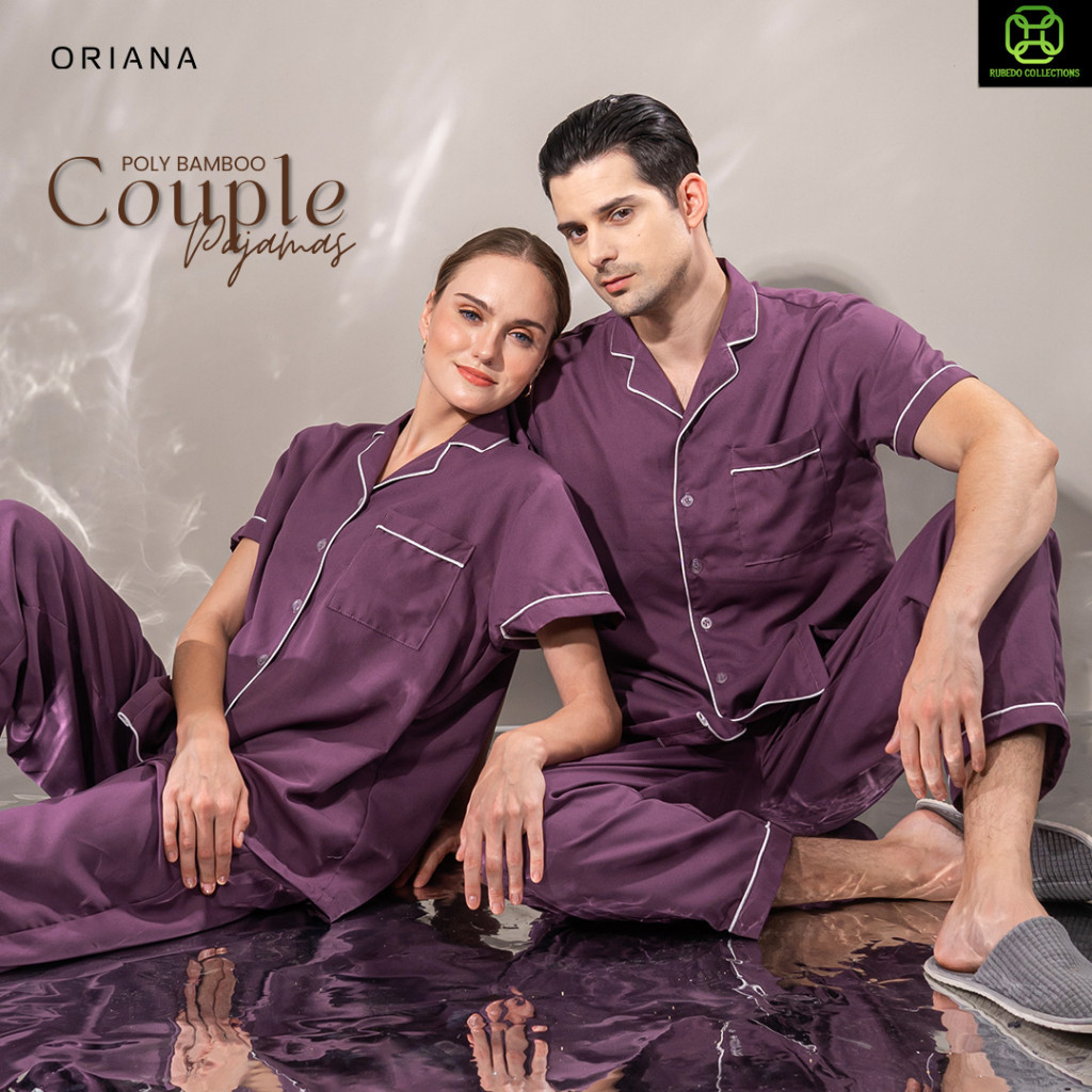 Oriana Sleepwear Family Set Piyama Poly Bamboo  Navya Series | Family Set Pajamas | Baju Tidur Coupl