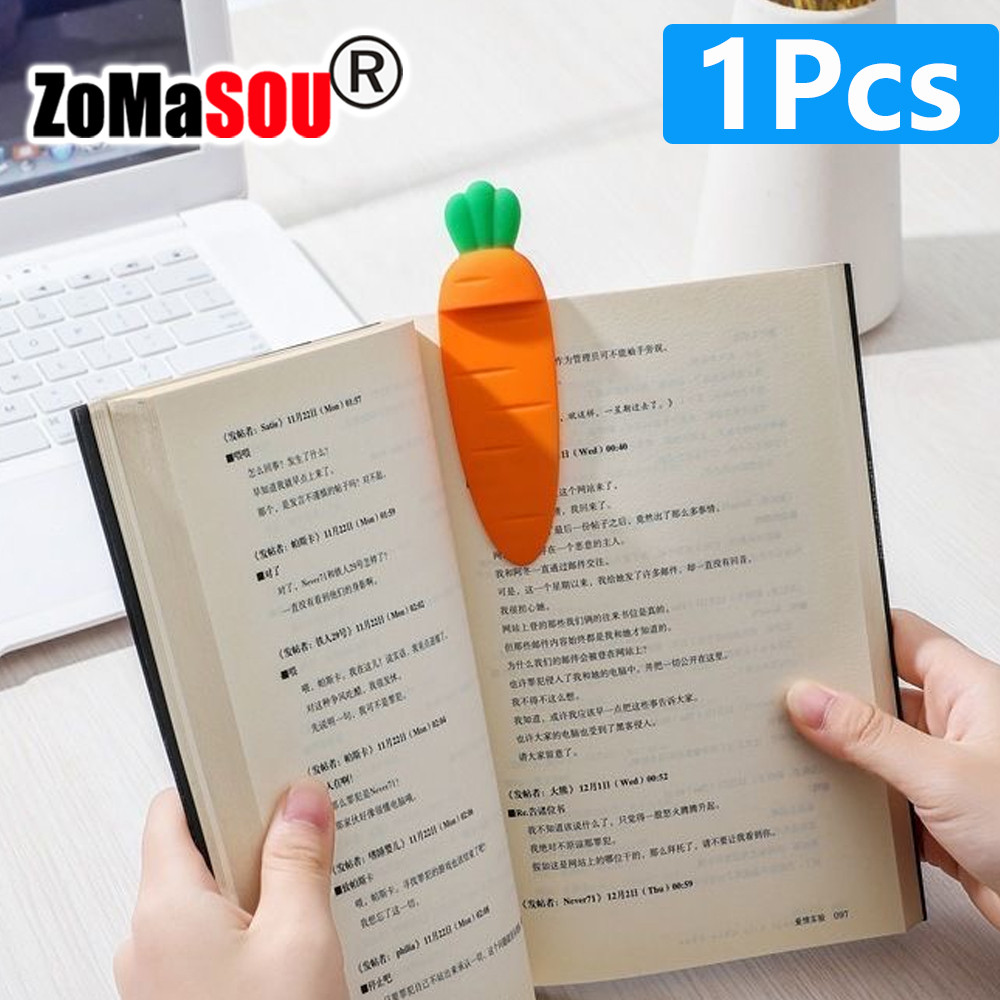 

Wholesale Cute 3D Stereo Book Marks Silicone Creative Carrot Bookmark for Kids DIY Decoration Gift Stationery School Office