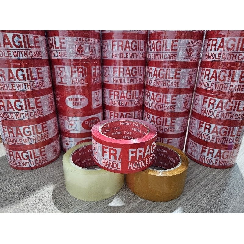 

COD Lakban Fragile Lakban Coklat Bening 48mm x 90 Yard Harga Satuan