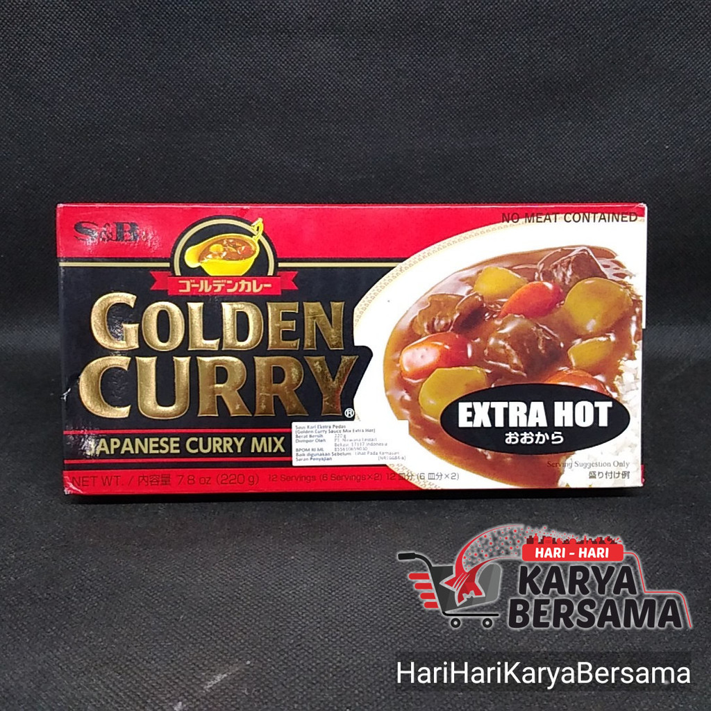 

BUMBU MASAK INSTAN S&B GOLDEN CURRY JAPANESE CURRY MIX EXTRA HOT 220GR
