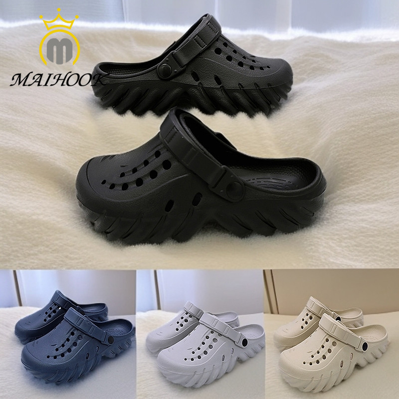 MAIHOOK Sepatu Karet Pria Dewasa Sandal Karet Pria Sepatu Sandal Clogs Kekinian Anti Slip Sandal Clo