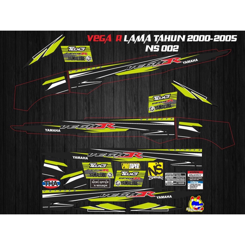 STICKER STRIPING YAMAHA VEGA R LAMA TH 2000-2005