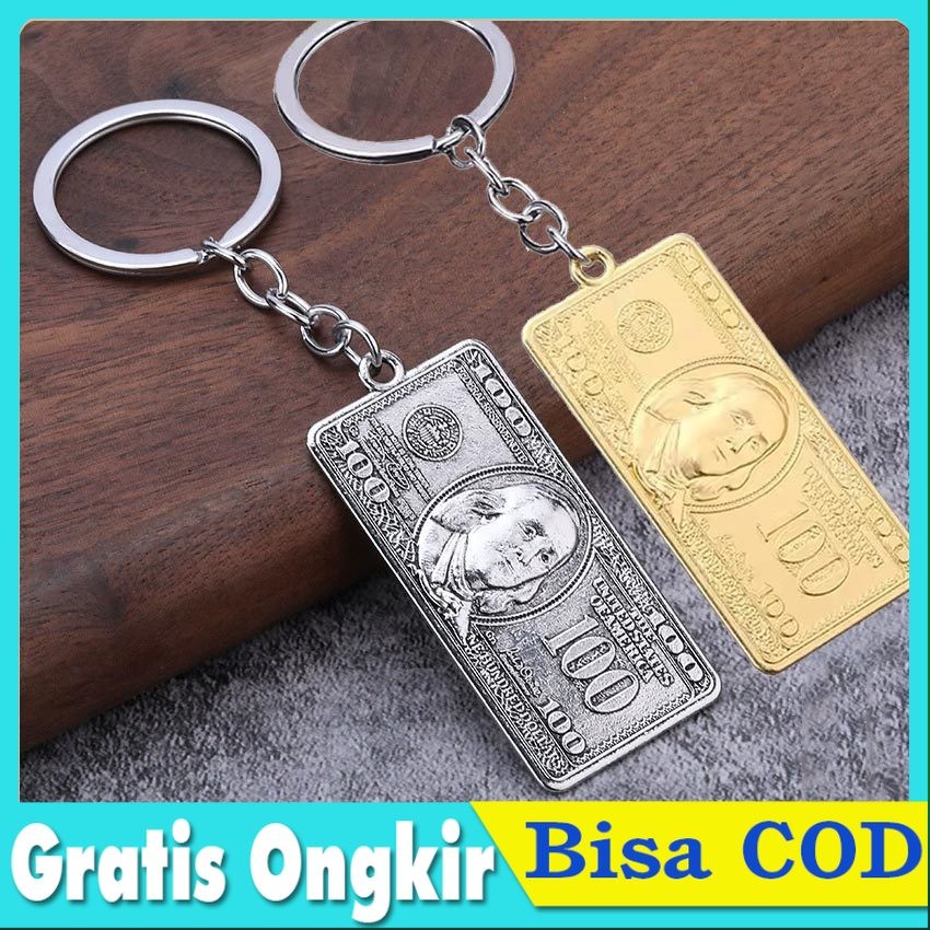 Gantungan Kunci Bitcoin Kripto Replika Emas & Perak - Keychain Plus Desain Replika Bitcoin Gold Plat