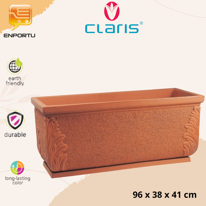 Claris Pot Terra Segi Panjang L 5522 - Pot Plastik