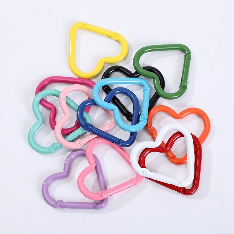 Carabiner Hati 1pcs Accessories Tas Bulat Buka Tutup Carabiner Mini Baja