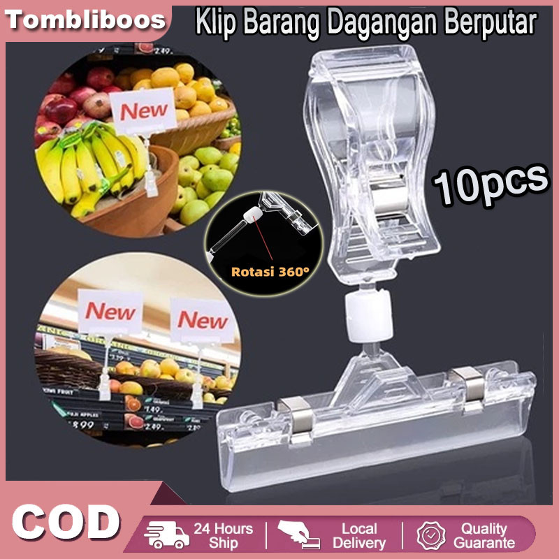 

10 pcs Label Pelat Label Transparan / Klip Harga / Pelat Label Harga / Pemegang Label Harga Klip Promosi Harga Transparan
