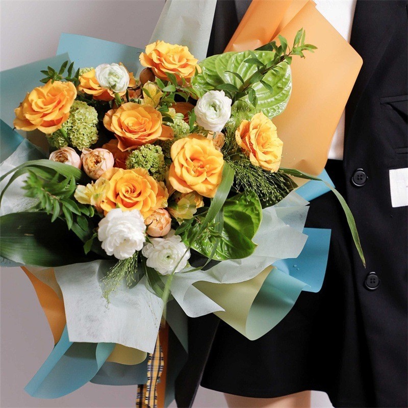 

20 LEMBAR FLOWER WRAPPING PAPER CELLOPHANE GRADIENT FLORIST Cantik & Bagus KB029