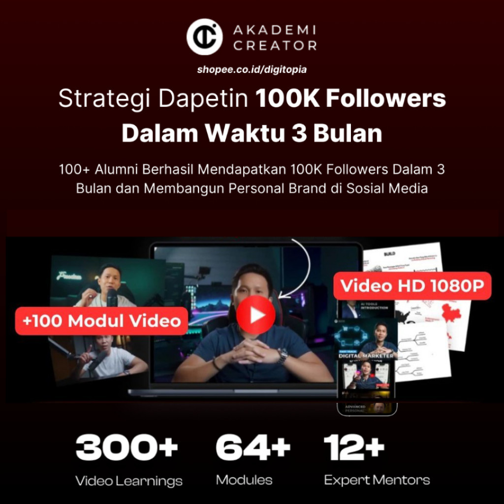 Akademi Creator Full Version - 400++ Video Content Hack Hasilkan 100 juta pertama dari sosmed