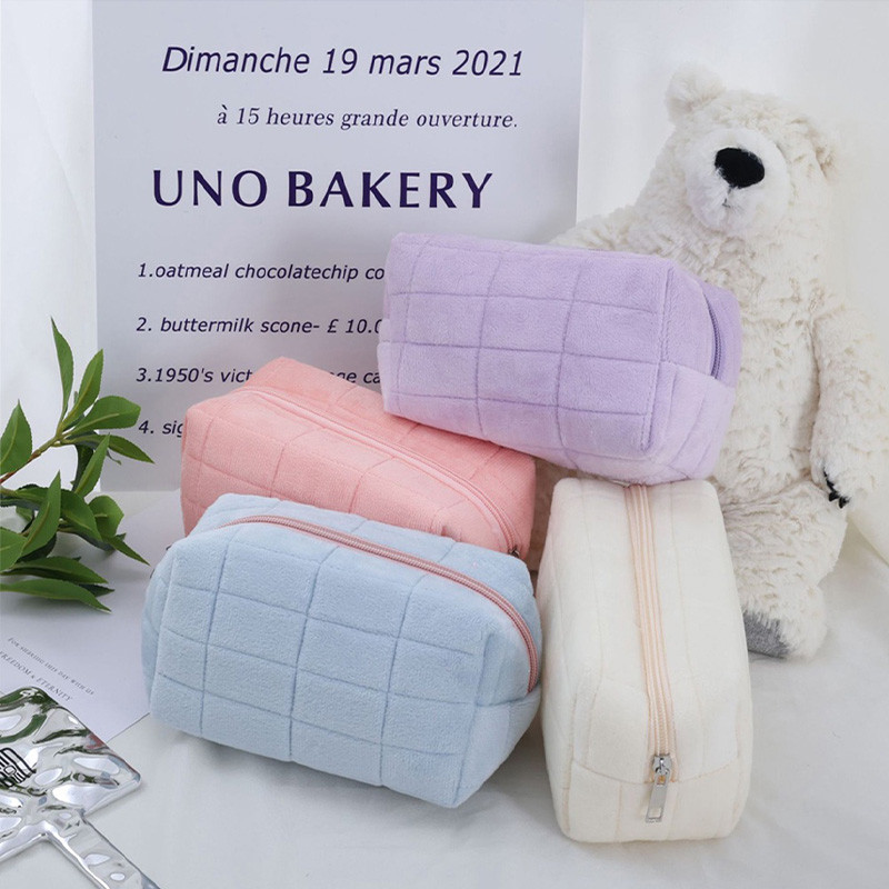 

Kawaii Plush Pencil Case Storage Bag Cute Pen Box for Girls Office Supplies Creative Stationery Back to School