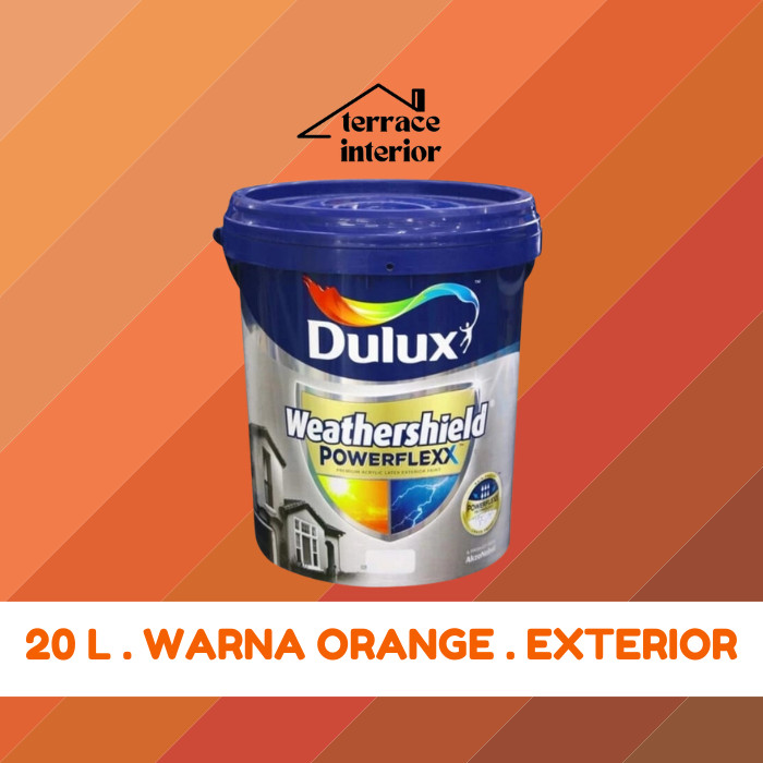Cat Tembok Dulux Weathershield Powerflex Exterior 20 L Orange Gloss