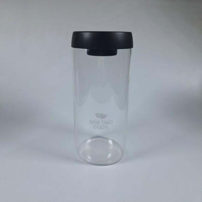 Toples Kaca Kedap Udara 900ml 1200ml 1800ml Jar Vacuum Bening Tempat Penyimpanan Beans Makanan Tutup