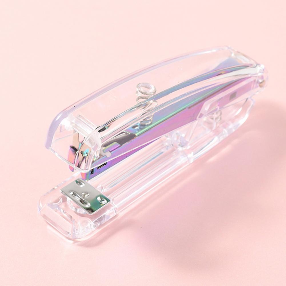 

High-capacity Stapler Heavy Duty Transparent Desktop Stapler with Anti-slip Base Labor-saving One-finger Stapler for School