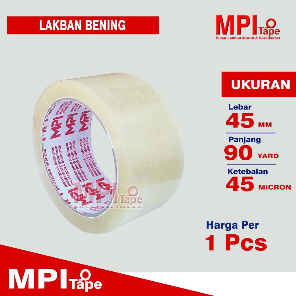 

Lakban Bening 45mm x 90 Yard untuk Packing Hemat dan Berkualitas