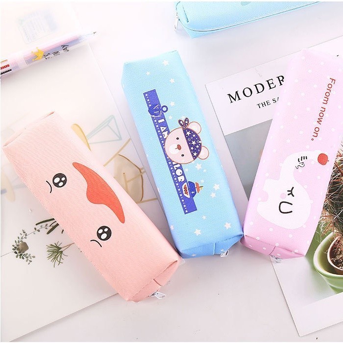 

Tas Pensil Tempat Alat Tulis Motif Animal Bahan PU Fashion Korea 300