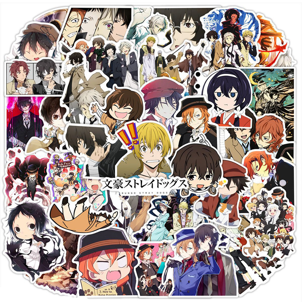 

10/30/50Pcs Bungou Stray Dogs Anime Stickers Cartoon Decals Waterproof Graffiti Skateboard Phone Case Laptop Cool Sticker Packs