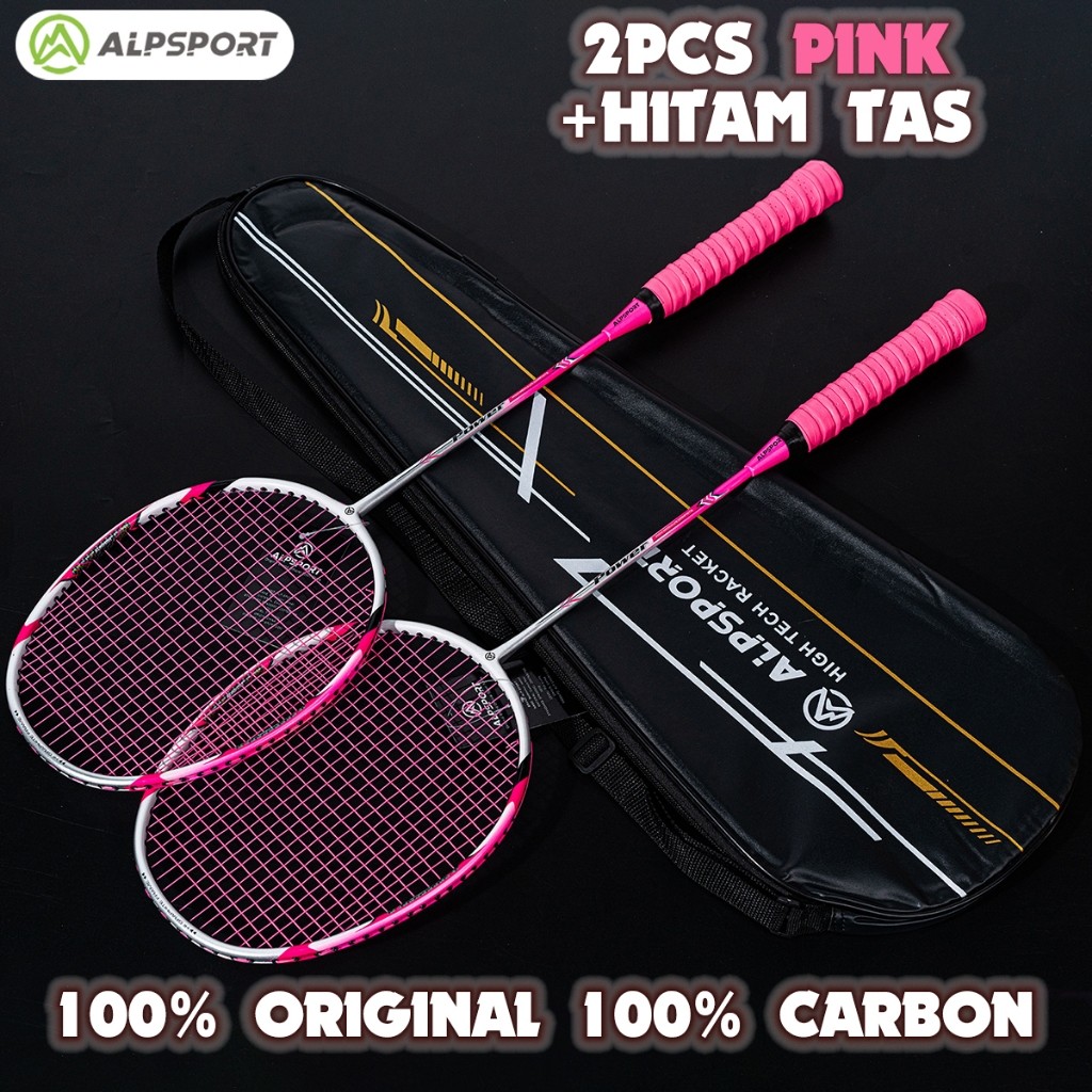 ALPSPORT New Power 4U G5 100% Serat Karbon Penuh Desain Asli 22-28Lbs 24T Raket BuluTangkis Merah Mu