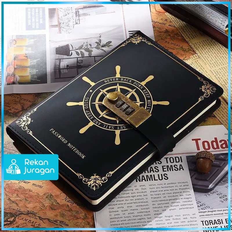 

TODDI Buku Jurnal Leather Vintage Pirate A5 200 Halaman Grid with Lock - 10001