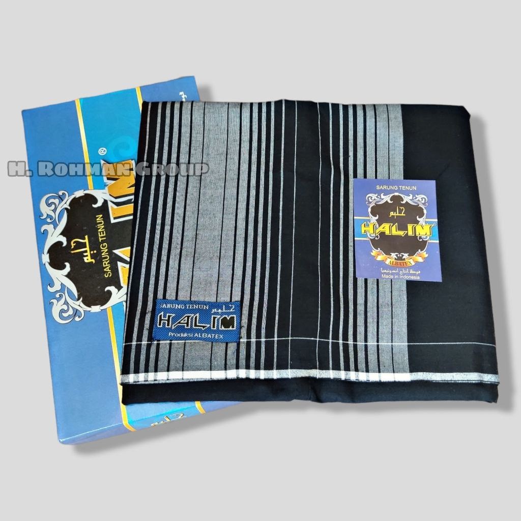 Sarung Tenun Hitam Halim Premium Dewasa WHS
