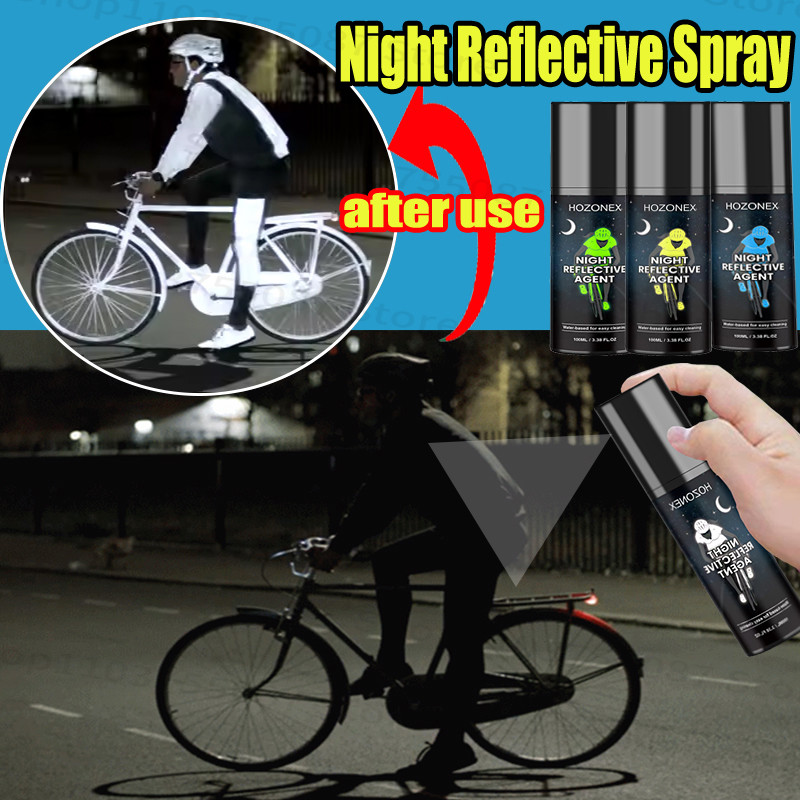 100ml Reflective Night Spray Paint For Night Riding Glow-in-The-Dark Paint Bright Spray Paint For Fa