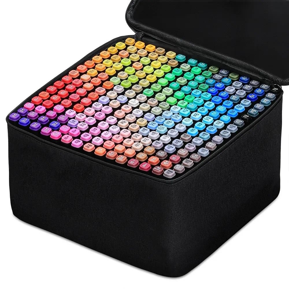 

30/40/60/80 Color Markers Alcohol Felt Pen Manga Sketching Markers Dual Brush Art School Supplies Drawing Set School Supplies