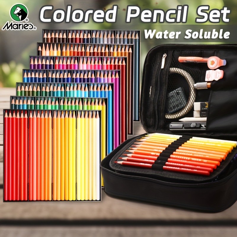 

36/48/72/120pcs Marie's Colored Pencil Set in Multi-layer Case for Painting,Sketching,Writing for Adults,Artists,Students