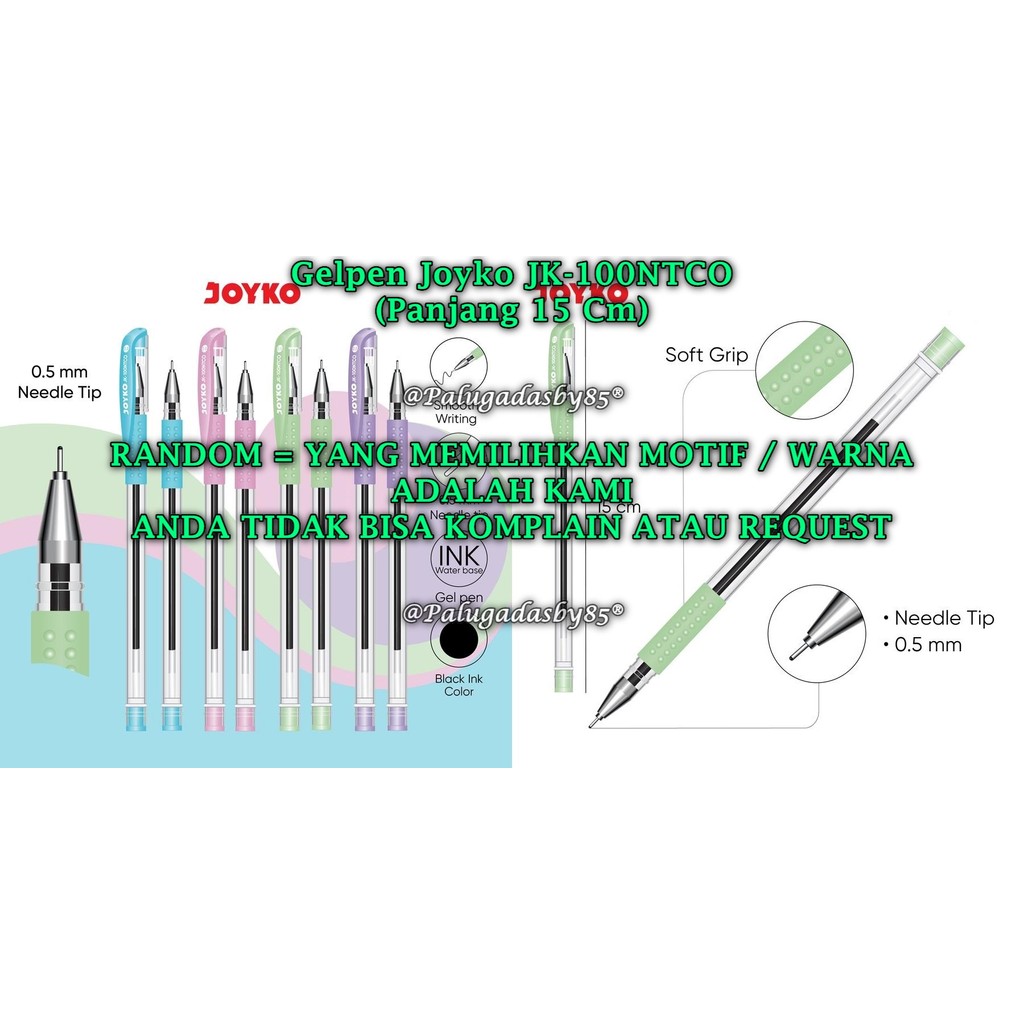 

(1 Biji) GROSIR Gelpen JOYKO JK-100NTCO 0.5 mm Hitam / Pulpen Pena Jel Joyko JK-100NTCO (1 Biji)