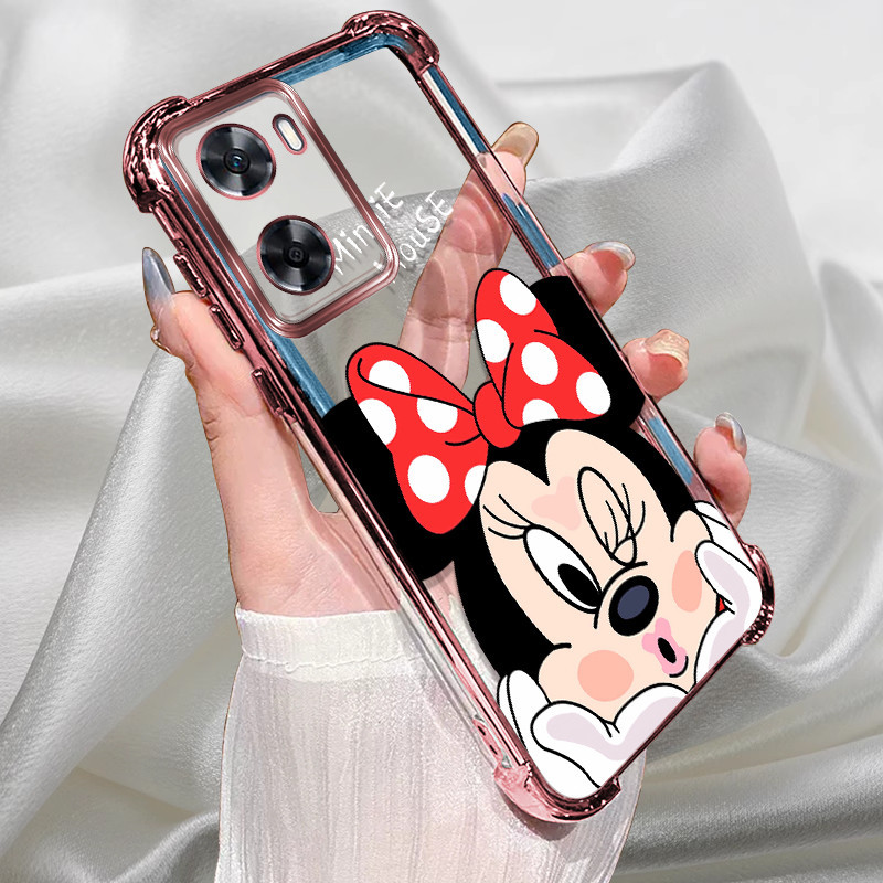 HP Soft Casing OPPO A77s Case Silikon Untuk OPPO A77s OPPOA77s CPH2473 Casing Silikon merah muda Kar