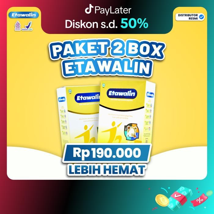 

[PROMO]Best Seller Paket 2 Box Etawalin Original Susu Kambing Etawa Bantu Masalah Nyeri Sendi Dan Asam Urat Original Isi 200g