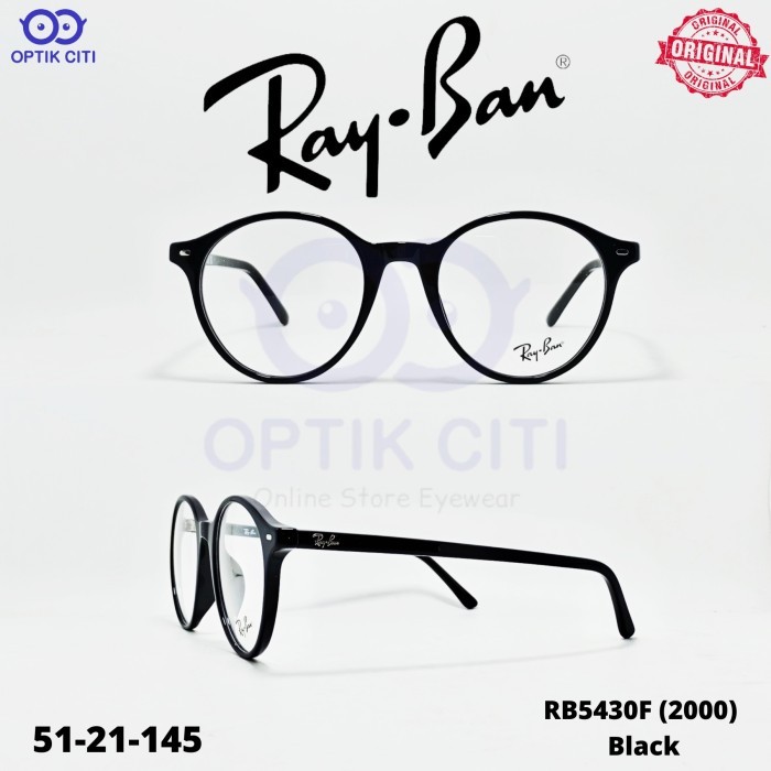 Frame Kacamata Pria Wanita Original Rayban BERNARD RB 5430 F - Black