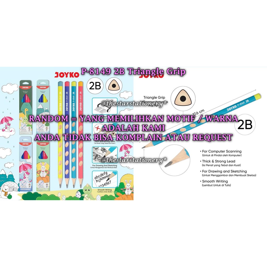

(1 Pak Isi 12 Pcs) GROSIR Pensil JOYKO P-8149 2B / Pencil Pensil Joyko P-8149 2B (1 Pack Isi 12 Pcs)