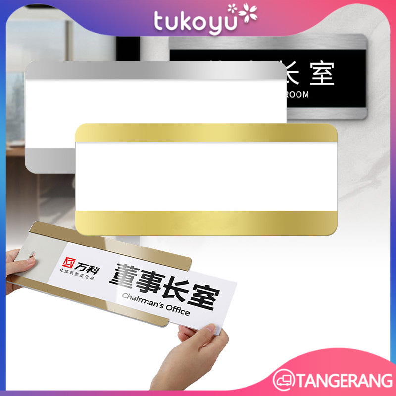 

Papan Nama Ruangan Sliding Akrilik Stainless Tulisan Self Adhesive