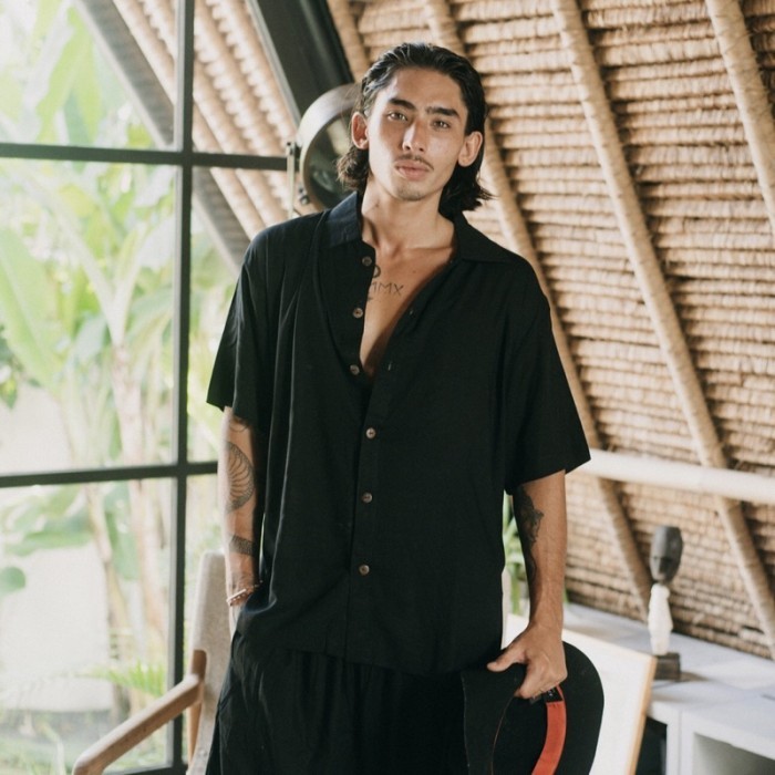 Siertaa Setelan piyama polos pria baju tidur cowok pajamas polos santai pria