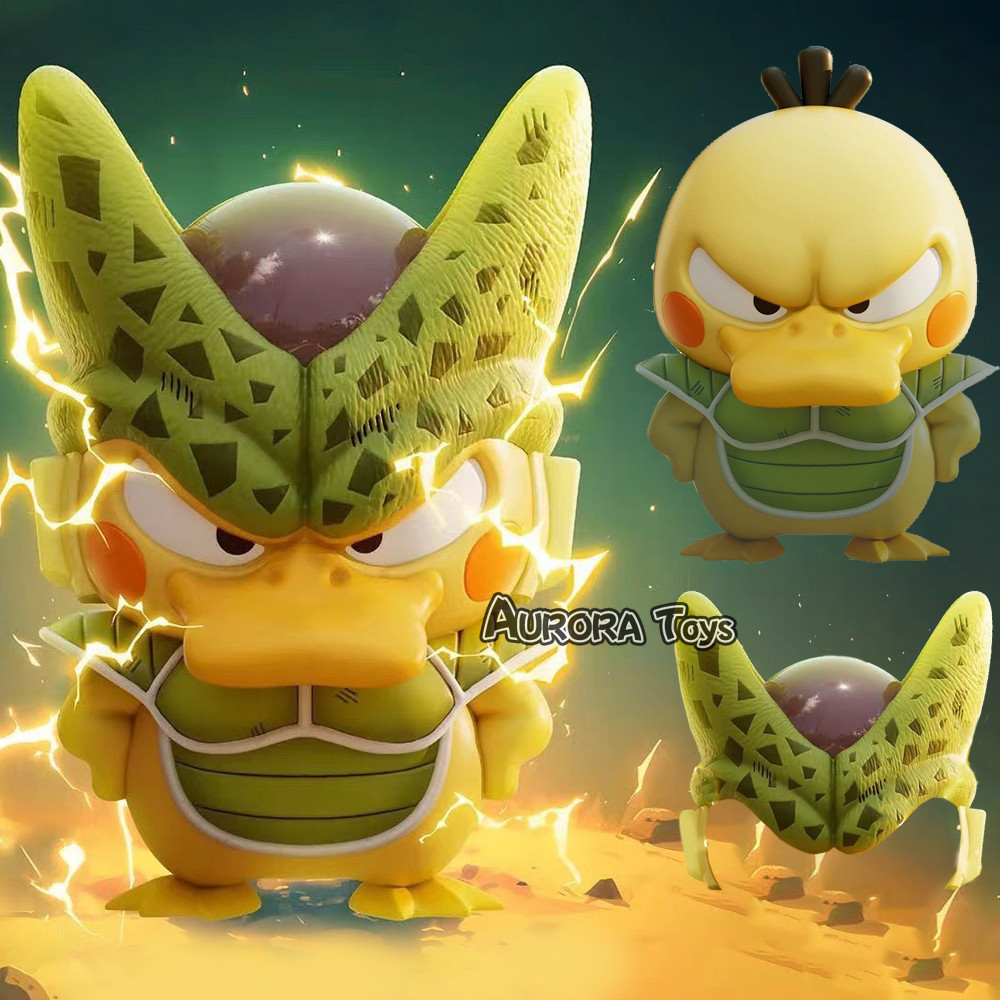 10-12cm Anime Figure Dragon Ball Z Cell Cosplay Psyduck Cell Figure Action Figure Toys Halloween Gif