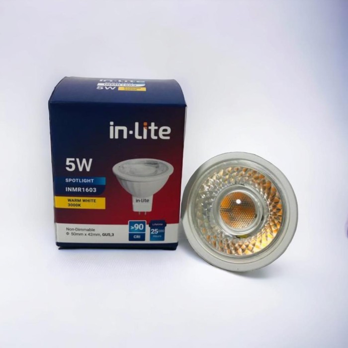 Inlite lampu MR16 5w 5watt 7 watt 7 w lampu halogen in-lite - 5W, Kuning