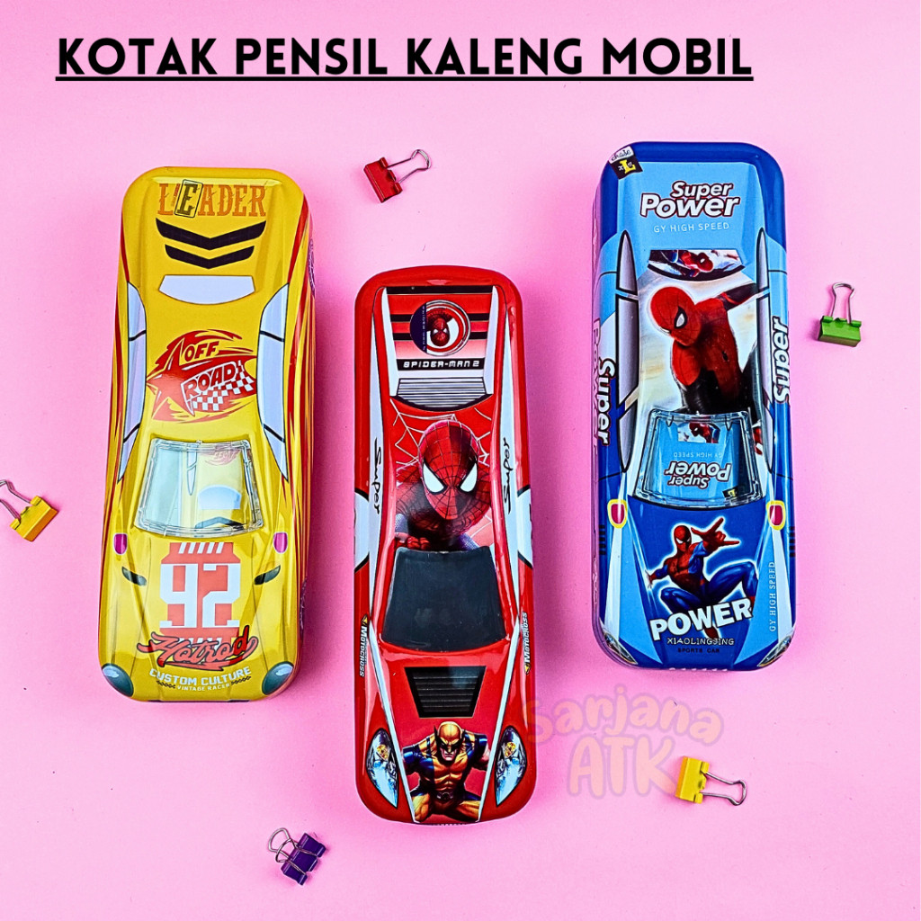 

Tempat Pensil / Pencil Case / Kotak Pensil Kaleng / Tempat Pensil Karakter Mobil