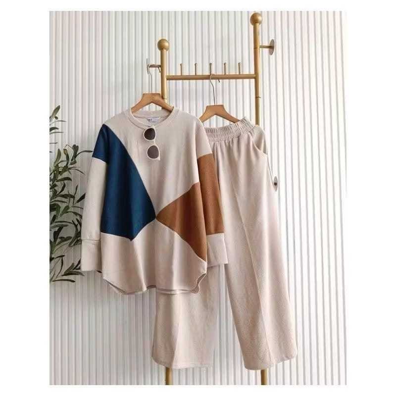 Terbaru Irene One Set Setelan Wanita Crinkle Airflow