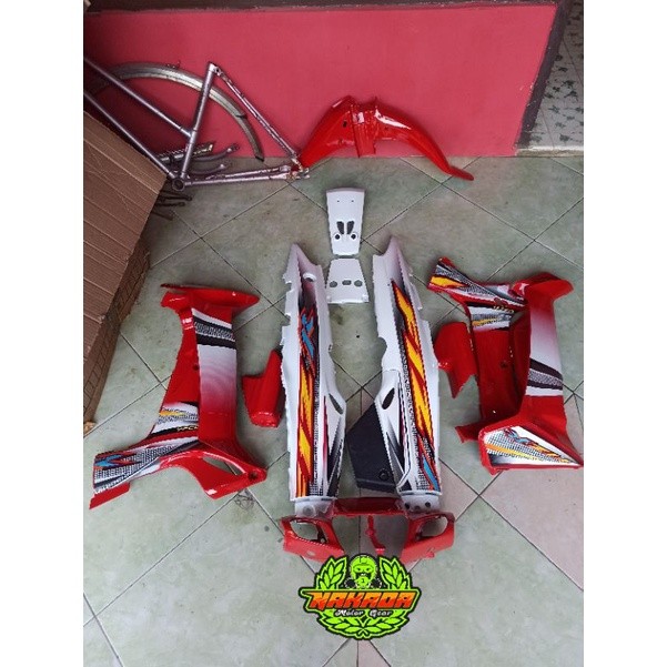 PROMO Paket body set halus fizr edisi full cluth warna merah putih.