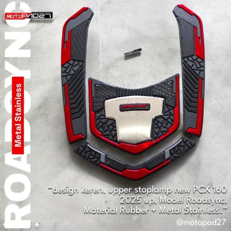 aksesoris rubber stainless upper stoplamp behel new pcx 160 pcx 160 roadsync