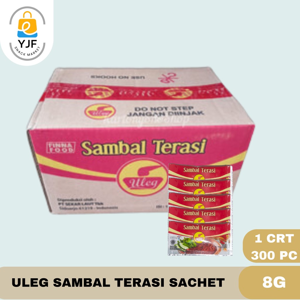 

Uleg Sambal Terasi Sachet 8g 1 CRT / 300 PCS Kemasan Kecil