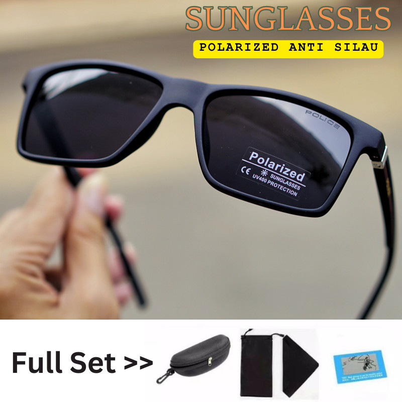 Kaca Mata Kacamata Polarized Pria Wanita Anti Silau UV400 untuk Mengemudi Type 1802