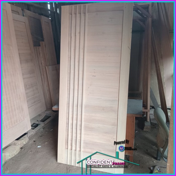 Daun Pintu Kayu Meranti/Pintu Kantor/Pintu Kamar/Pintu Kayu Minimalis